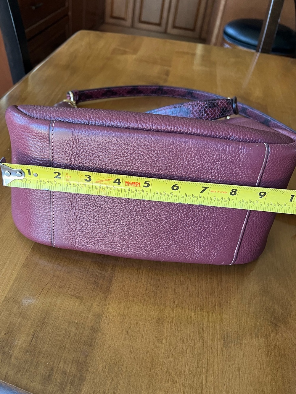 EUC Coach Jules Hobo Bag, Pebbled Leather in Burgundy/Maroon/Wine. - Picture 9 of 12